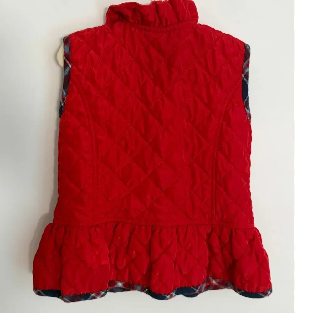 Bella‎ Bliss Red Quilted Vest size 4